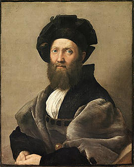 Baldassare Castiglione (1478-1529). Porträt von Raffaello Sanzio. Louvre Paris.